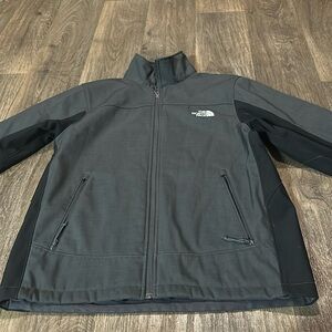 The North Face Soft-shell Jacket Black Full Zip Fleece Lined Wind Block